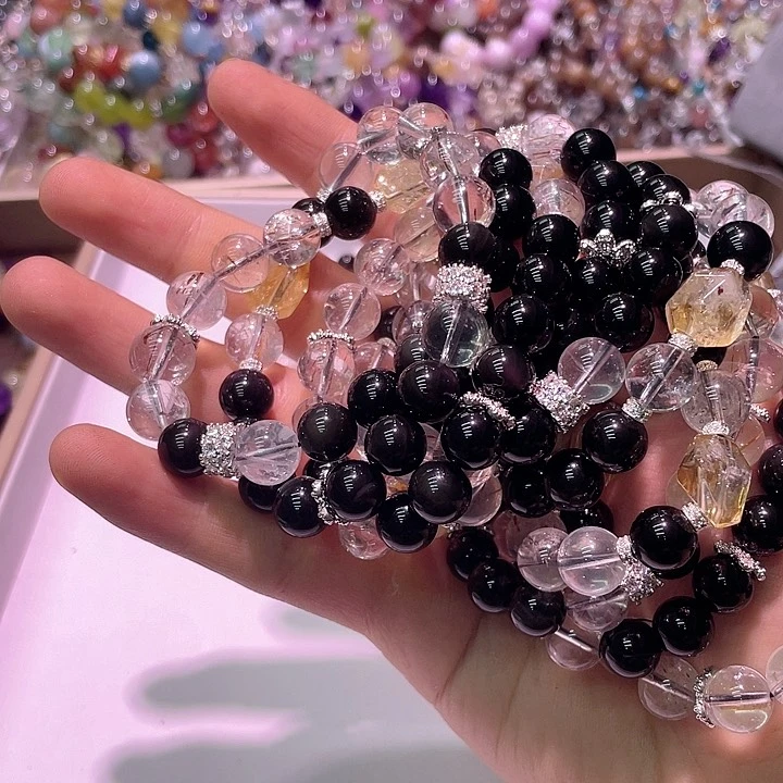 水晶手链合金492号黑