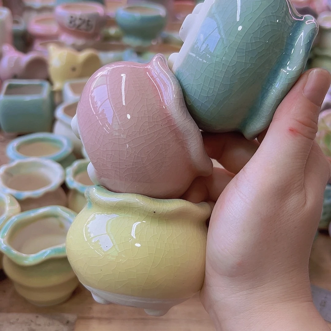 陶瓷花盆当场满12包邮