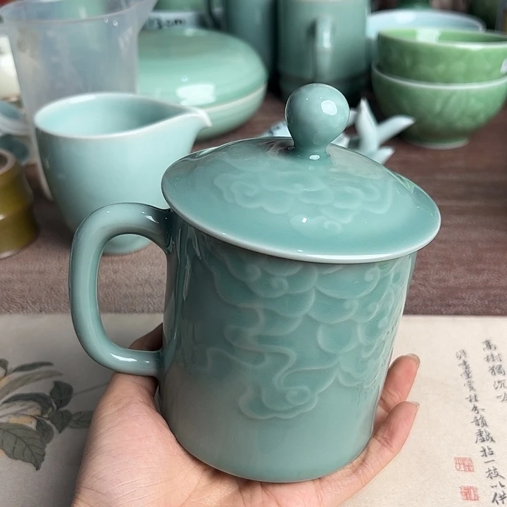 龙泉云间青瓷小米茶器