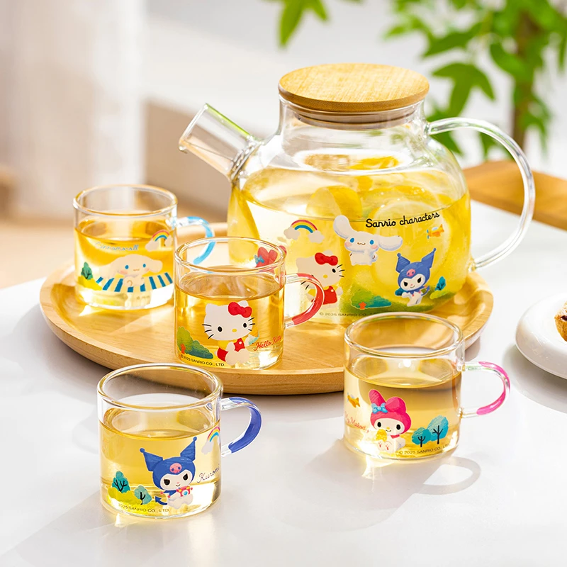 helloKitty玻璃冷水壶大容量凉水壶耐高温家用套装花茶壶果汁壶