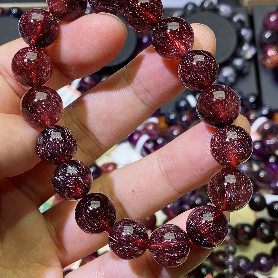 水晶手串未镶嵌和**雨红超七