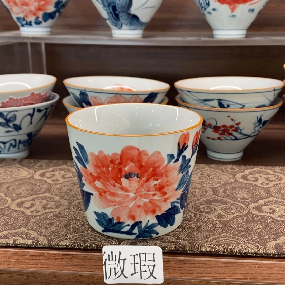 微瑕釉下彩纯手绘手工绘制