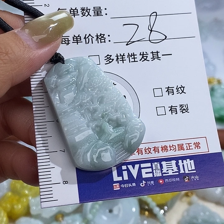 翡翠未镶嵌颈饰6836