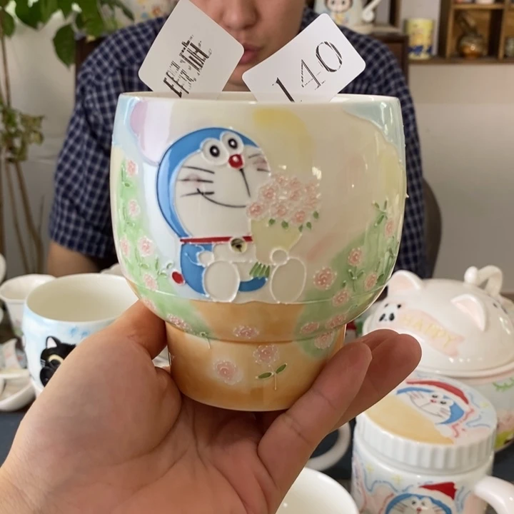 A***行瓷片景德镇釉下彩手绘