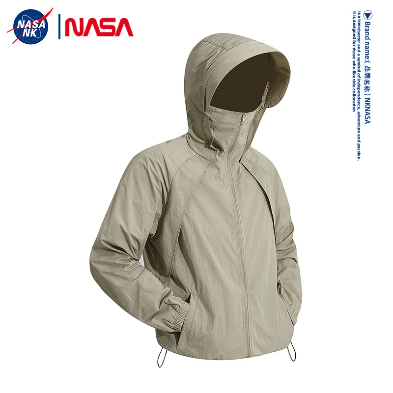 NASA联名冰丝防晒衣男夏季薄款户外防紫外线连帽遮阳骑行皮肤衣服