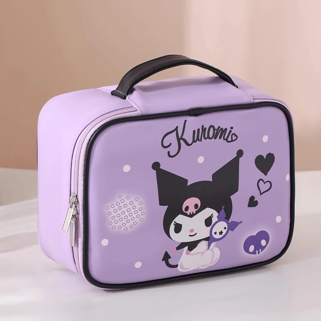 三丽鸥正版授权高颜值PU大容量便携卡通手提收纳洗漱化妆品包