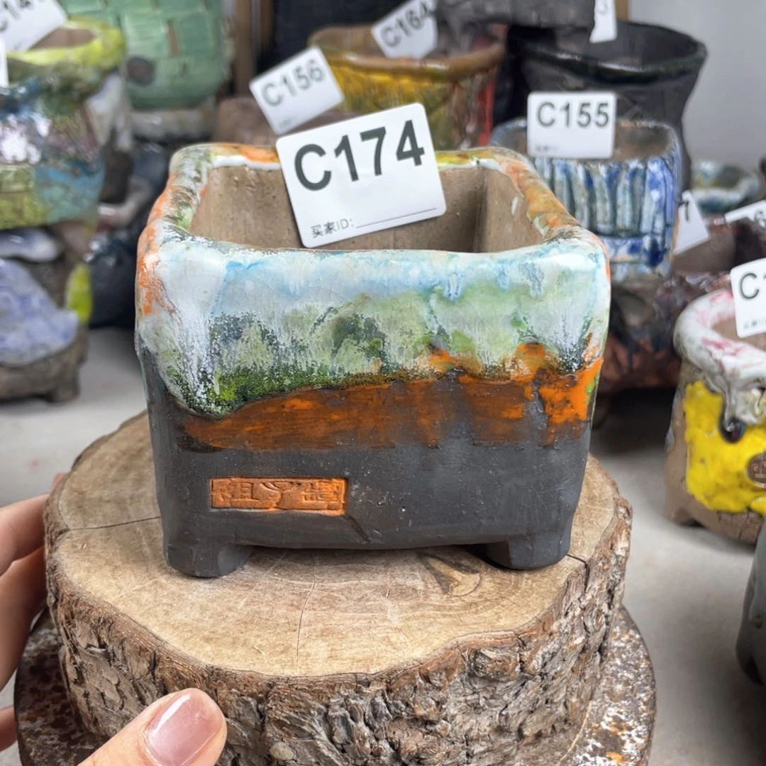 紫砂花盆方石内口7.5