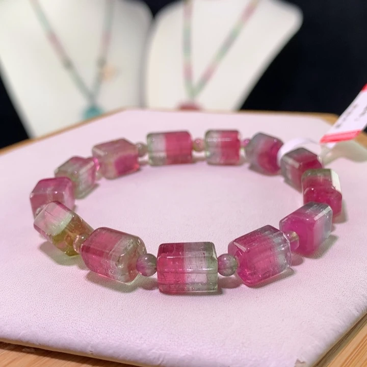 双色碧玺手链未镶嵌