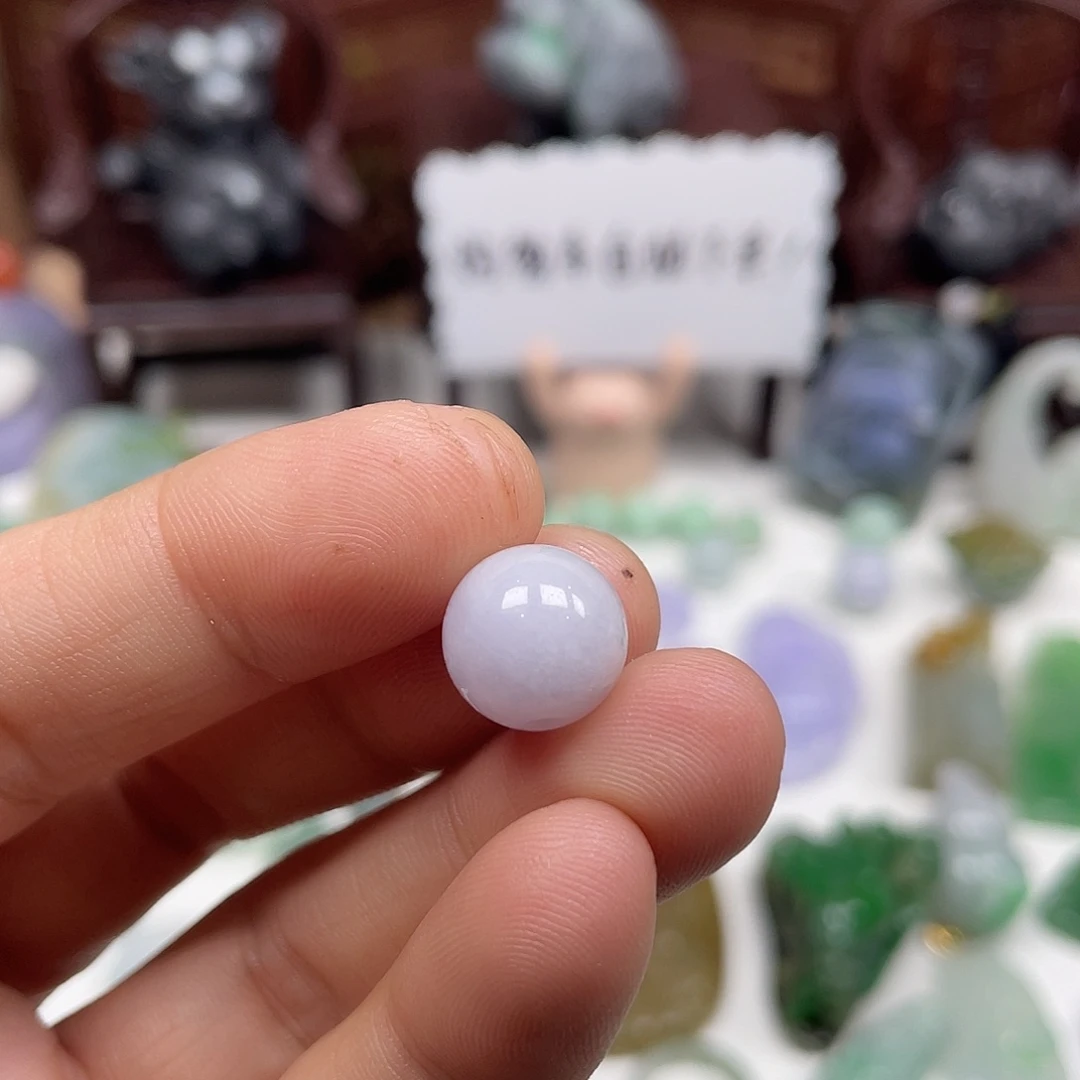 翡翠未镶嵌颈饰12厘顶珠