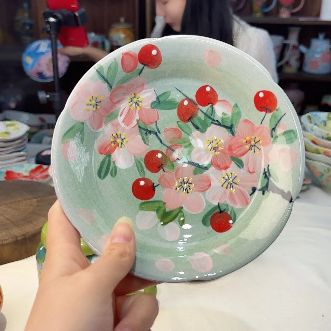 瓷片景德镇手绘高温釉下彩陶瓷茶具