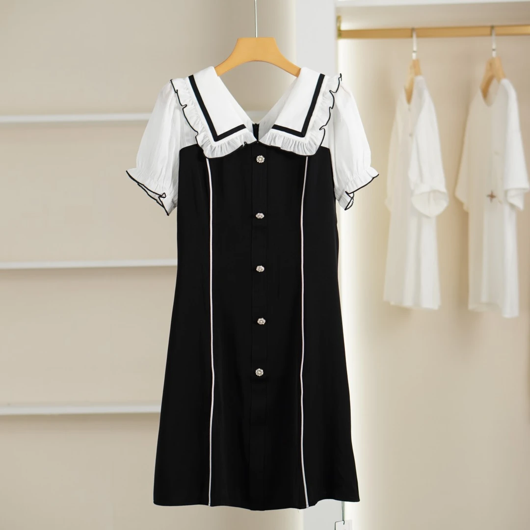 麦迪尚品【白LY】50416133 夏季时尚拼接连衣裙撤柜 D4组