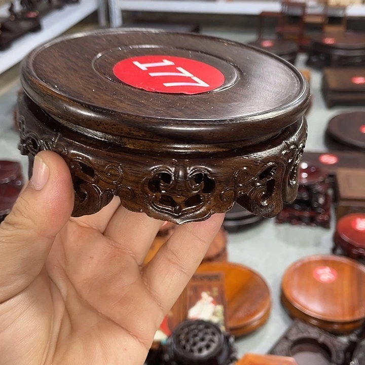 红木底座工艺品紫砂红木底座工艺品12公分