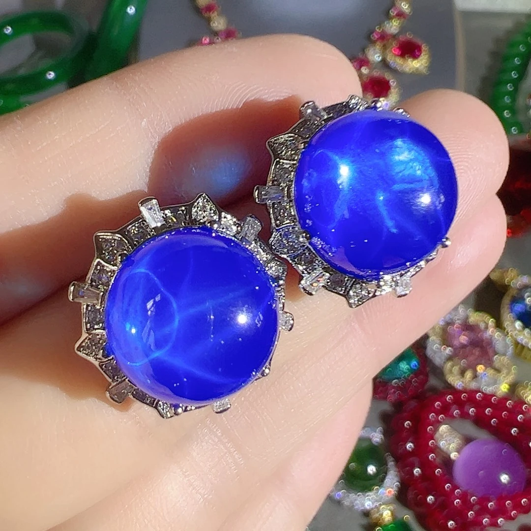 花岗石钨合金红色蓝色吊坠