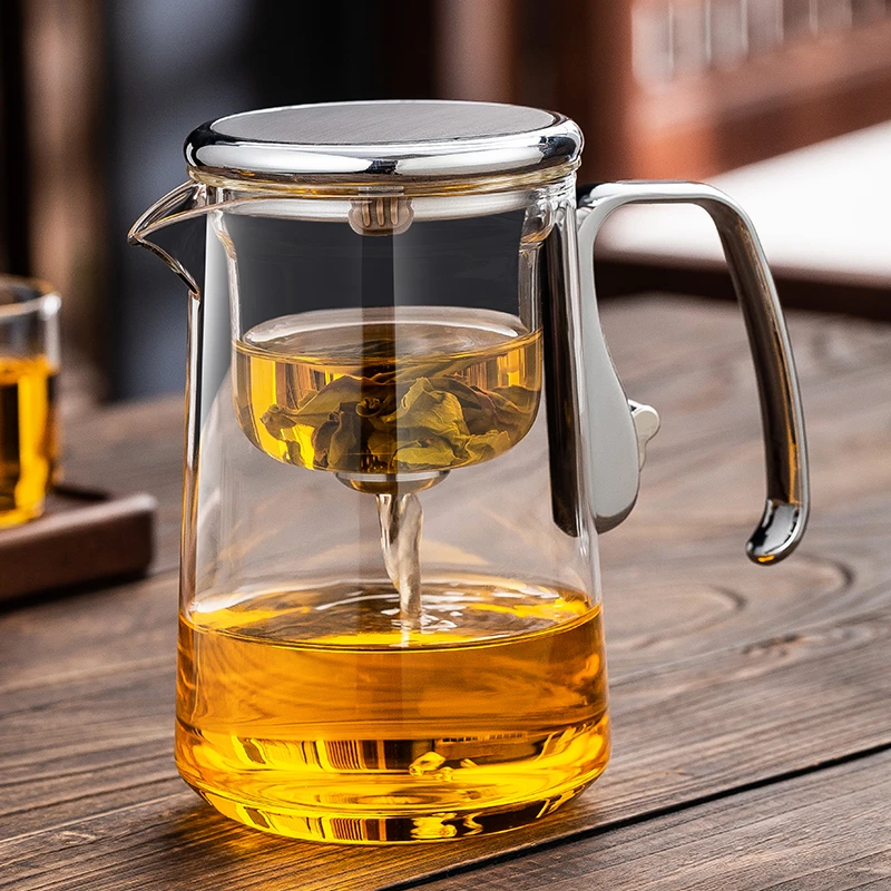 磁吸飘逸杯泡茶壶神器耐热玻璃泡茶杯大容量茶水分离过滤懒人茶具