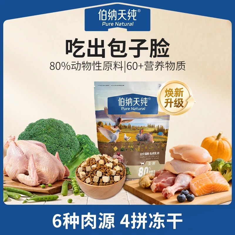 【吃出包子脸】生鲜猫粮升级版兔肉250g尝鲜装口味营养冻ZB