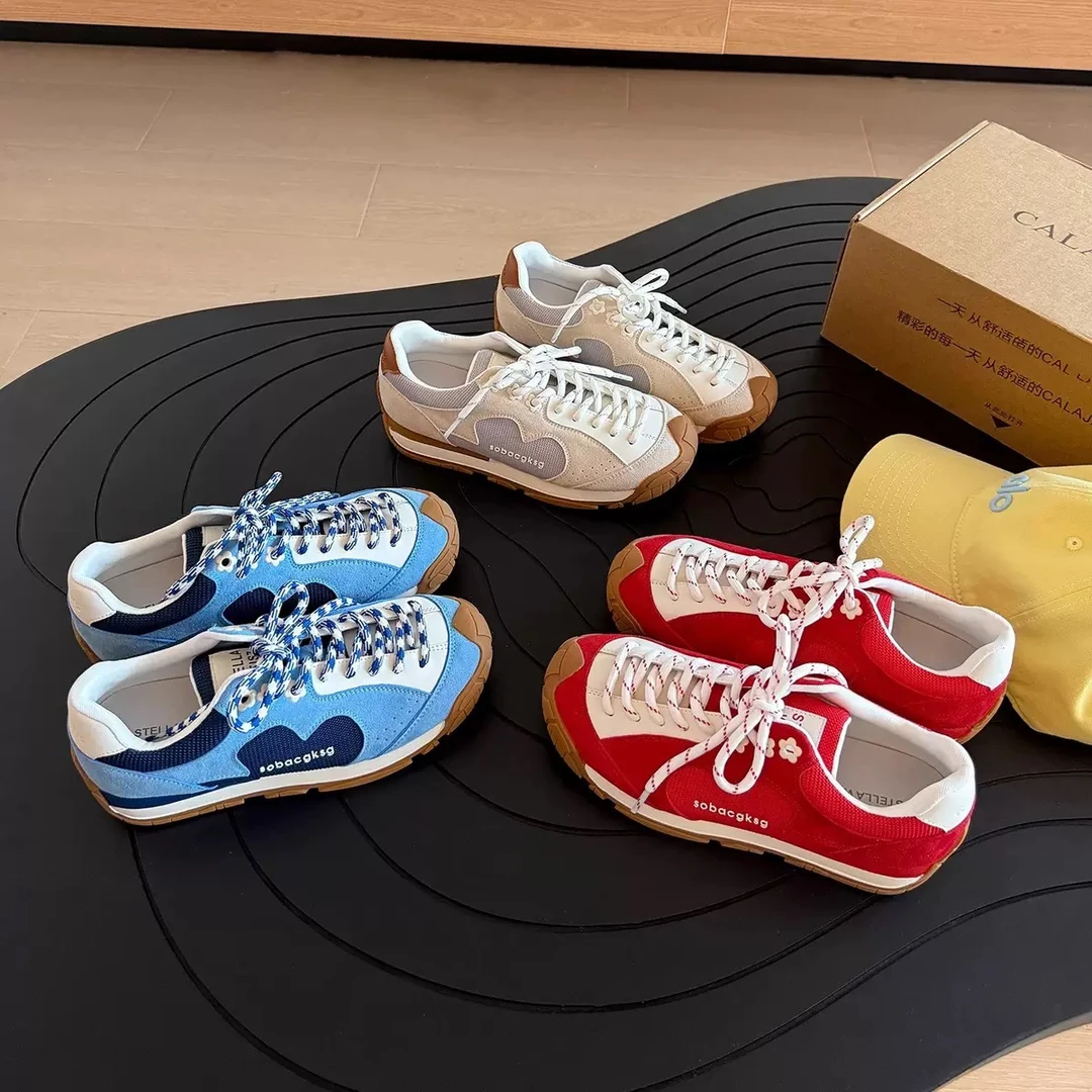 7内增高女鞋2025夏爆款流浪鞋轻薄款小个子复古德训鞋厚底舒适