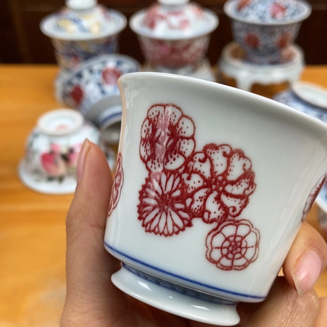 手绘现代茶具非古董