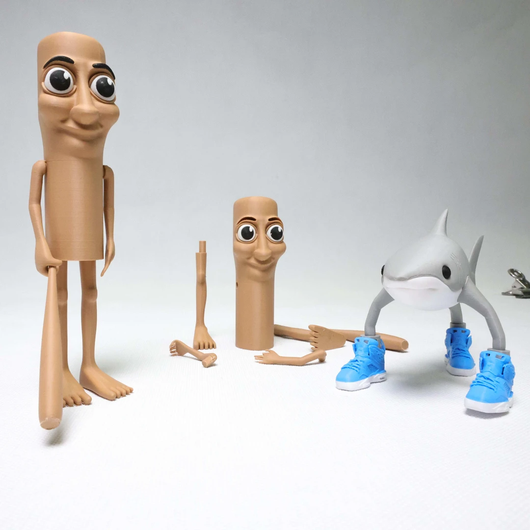 乱码星球 tungtungsahur手办和tralalo鲨鱼爆款 tung手臂可活动