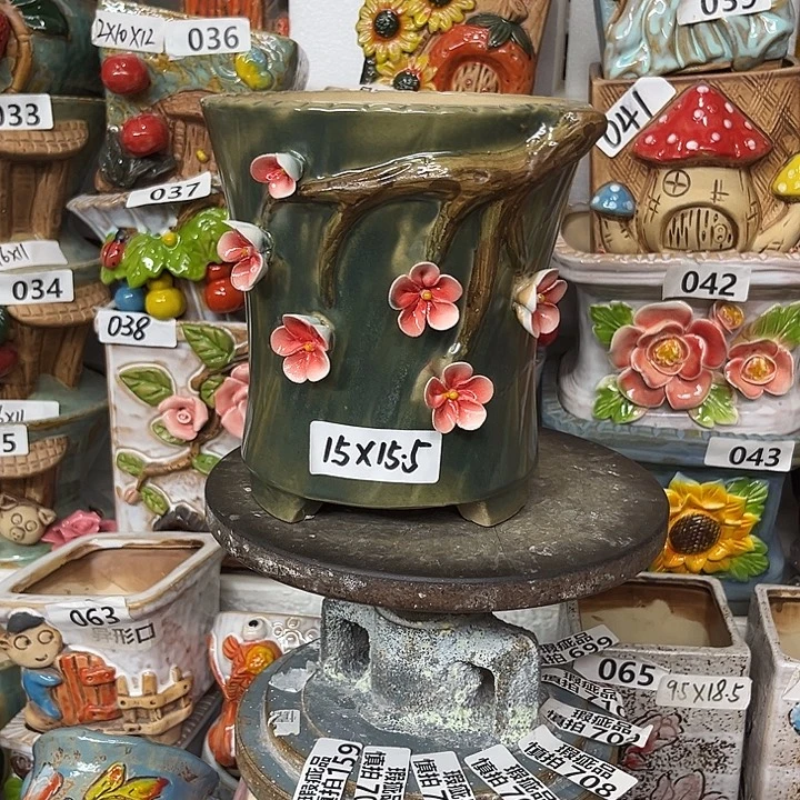 粗陶材质多肉花盆