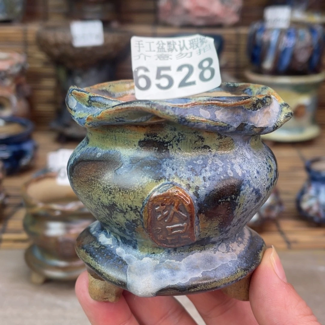 手工花盆默认瑕疵完美者勿拍