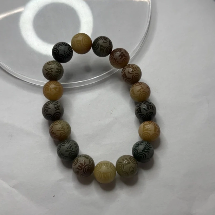 A580 敦煌菩提六字箴言手串12mm