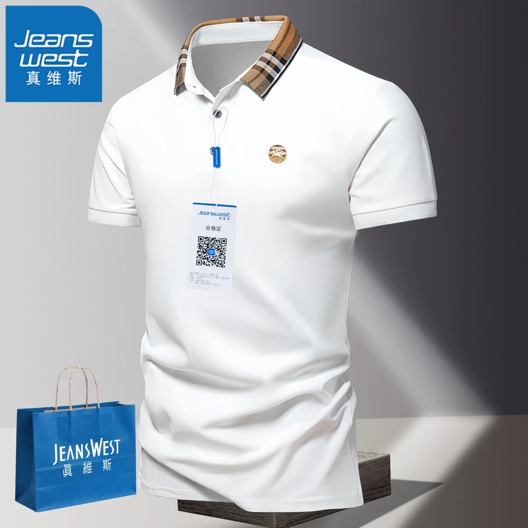 真维斯Jeanswest夏季男装Polo衫短袖帅气运动商务翻领半袖T恤潮流