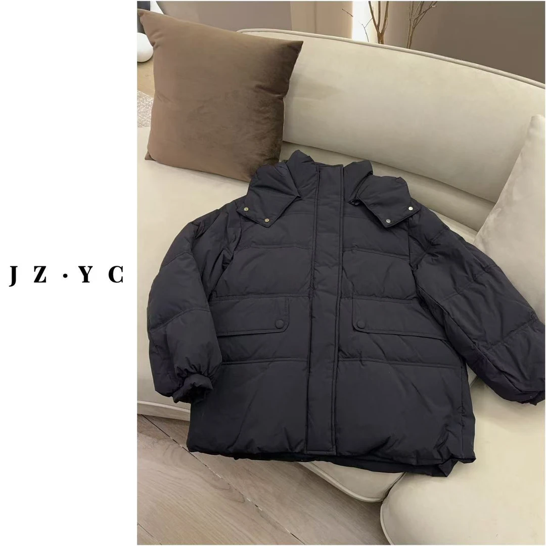 【洁子推荐】3018时尚百搭休闲连帽羽绒服