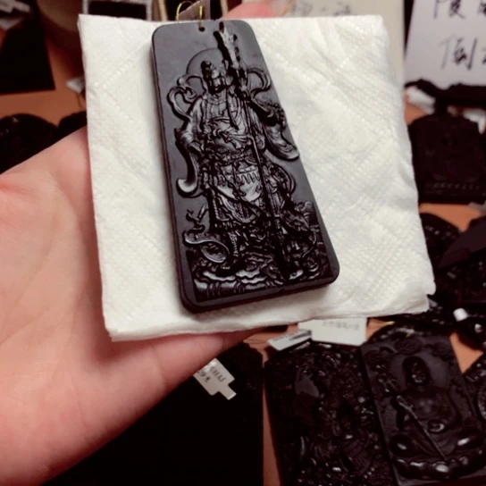 天然缅甸a货钢琴黑挂件