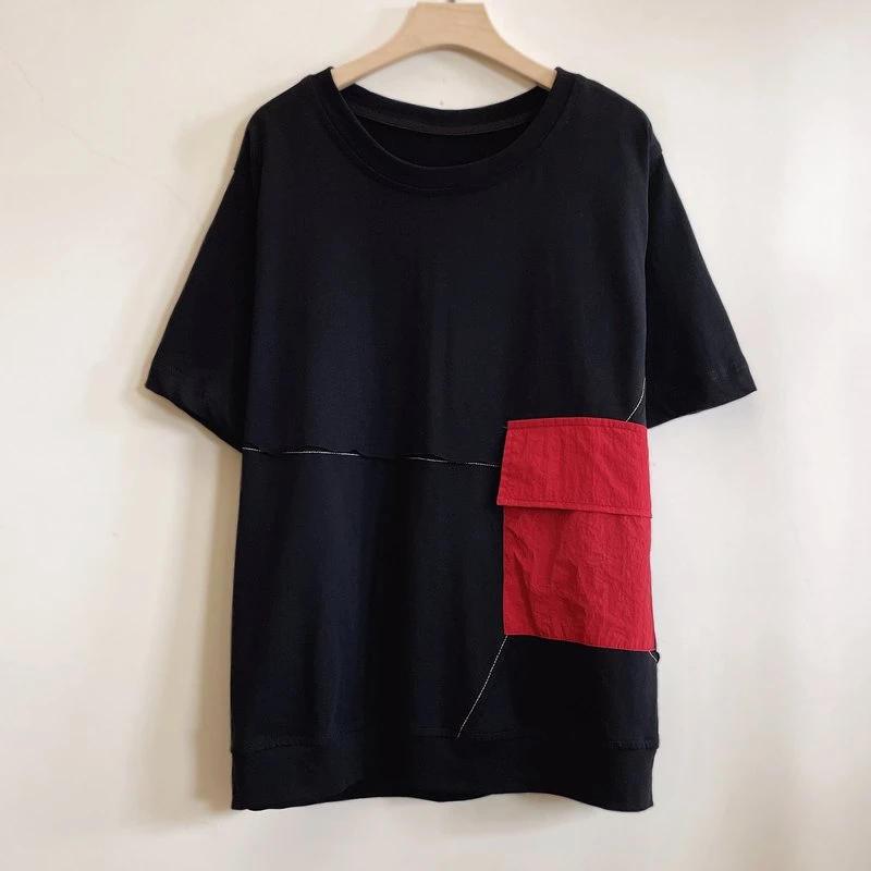 中年妈妈装遮肉显瘦宽松简约耐脏休闲夏季棉T恤2025新款YX105299