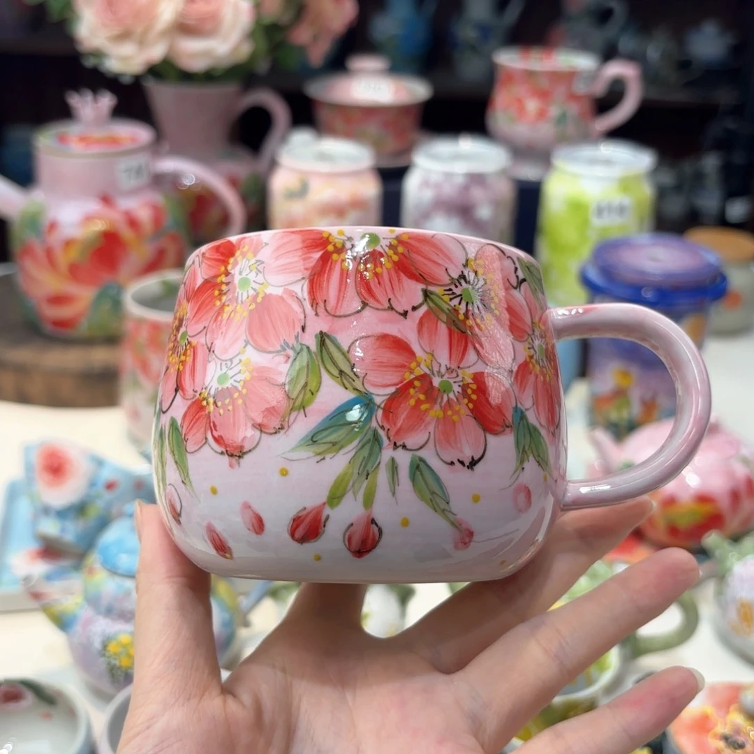 景德镇手绘高温釉下彩陶瓷茶具