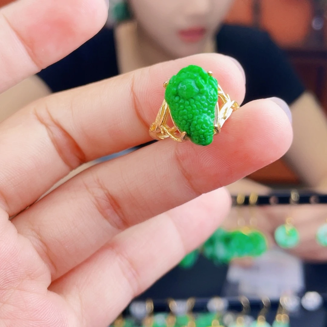 翡翠银S925镶嵌耳饰饰品