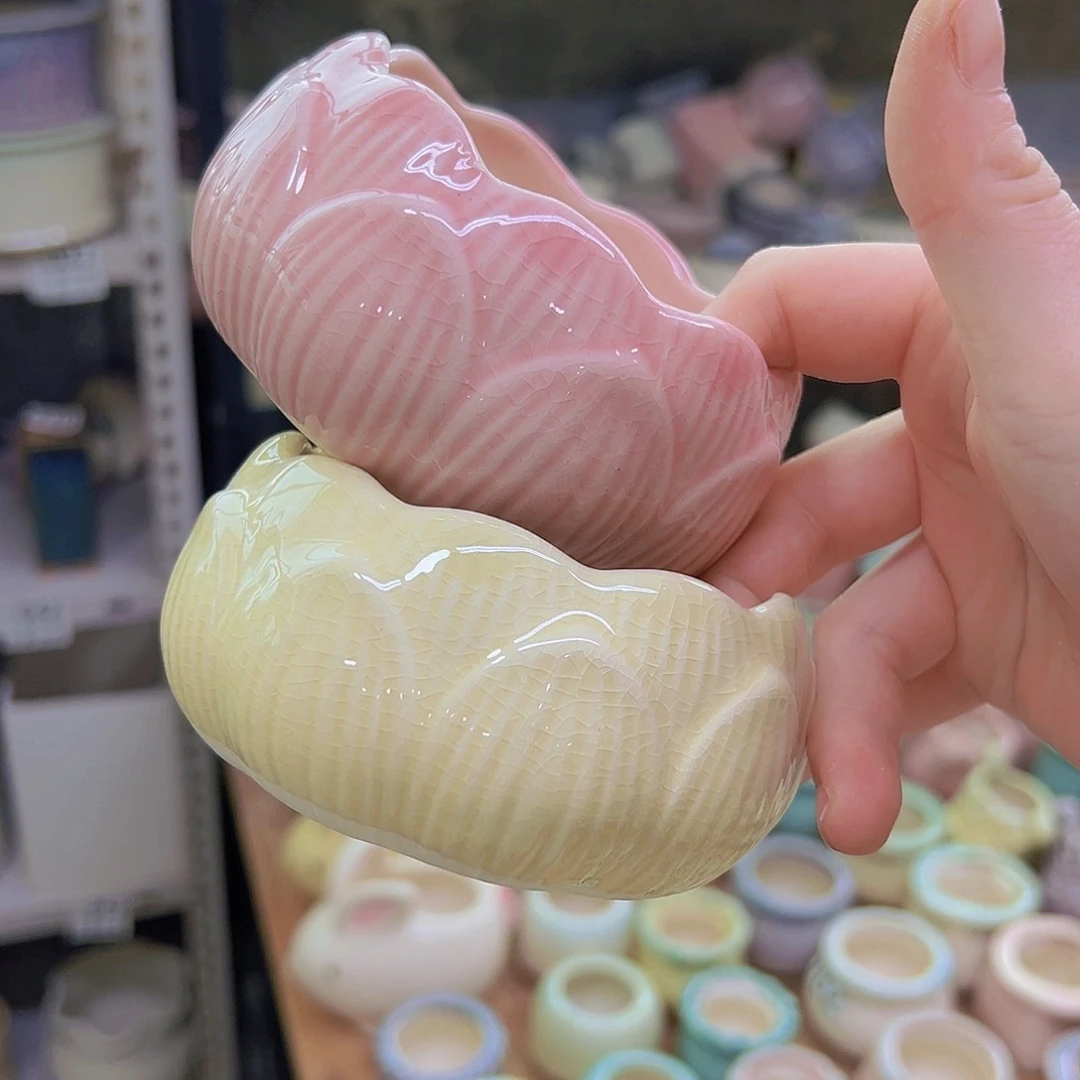 陶瓷花盆当场满12包邮