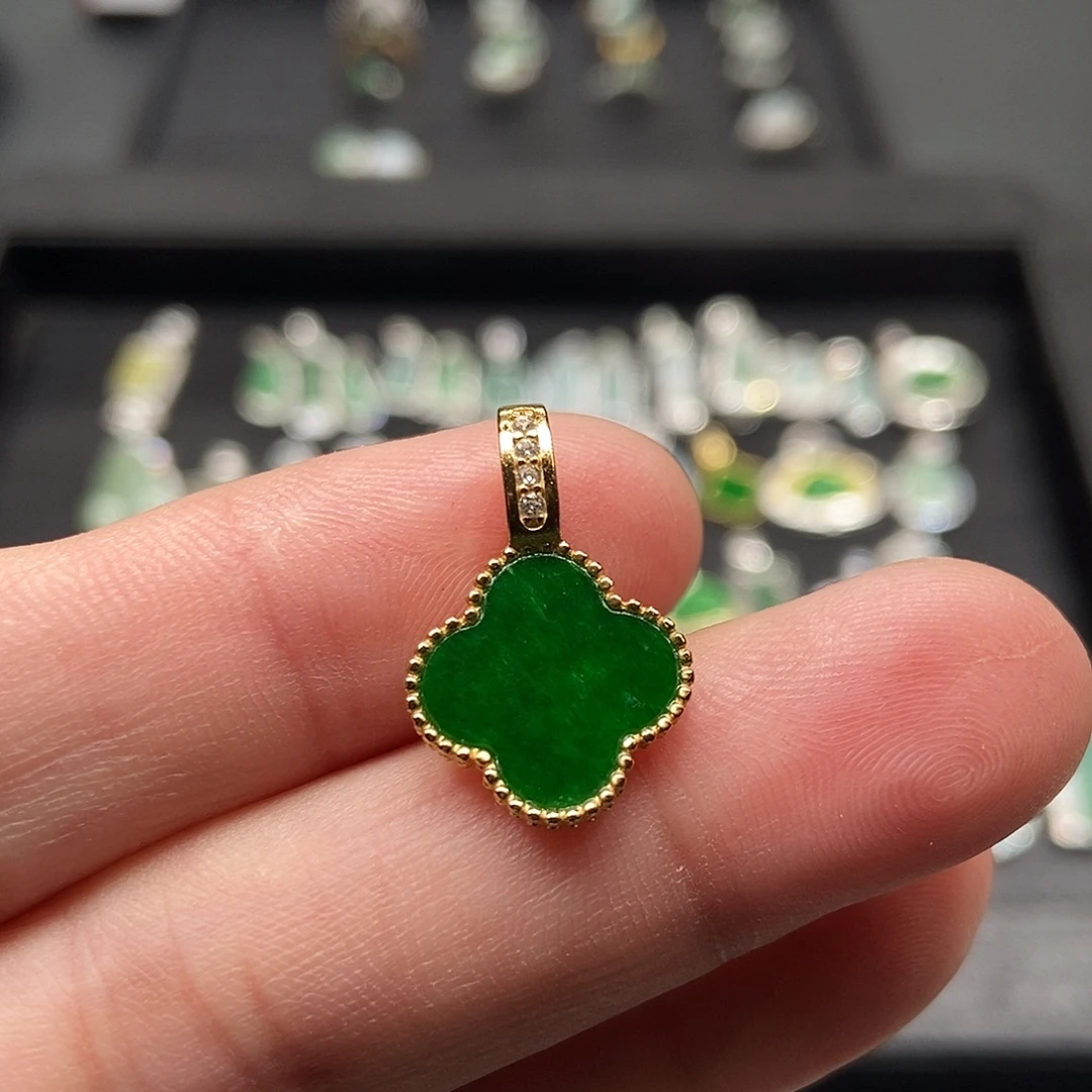 翡翠银S925镶嵌颈饰