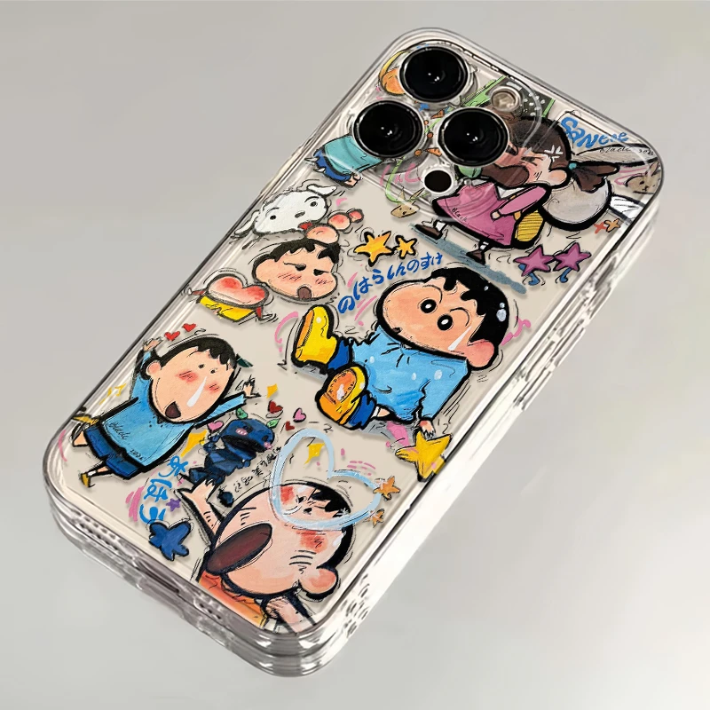 雅天立卡通阿呆和小新适用苹果iPhone16手机壳15华为vivo小米oppo