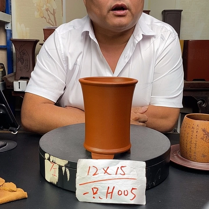 紫砂花盆货号一只H005