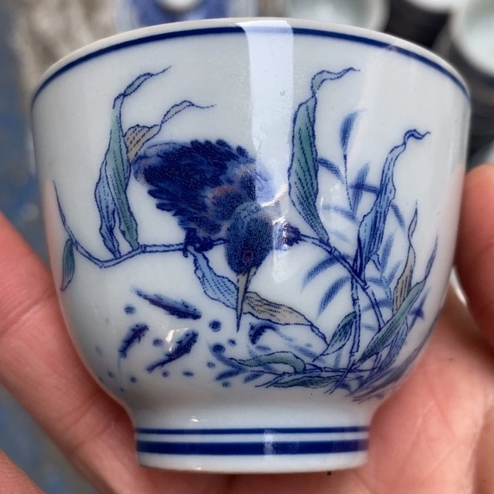 盖碗陶瓷竹溪道人单翠小杯