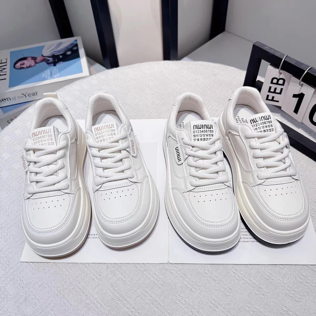 53-102 新款舒适百搭单皮休闲小白鞋