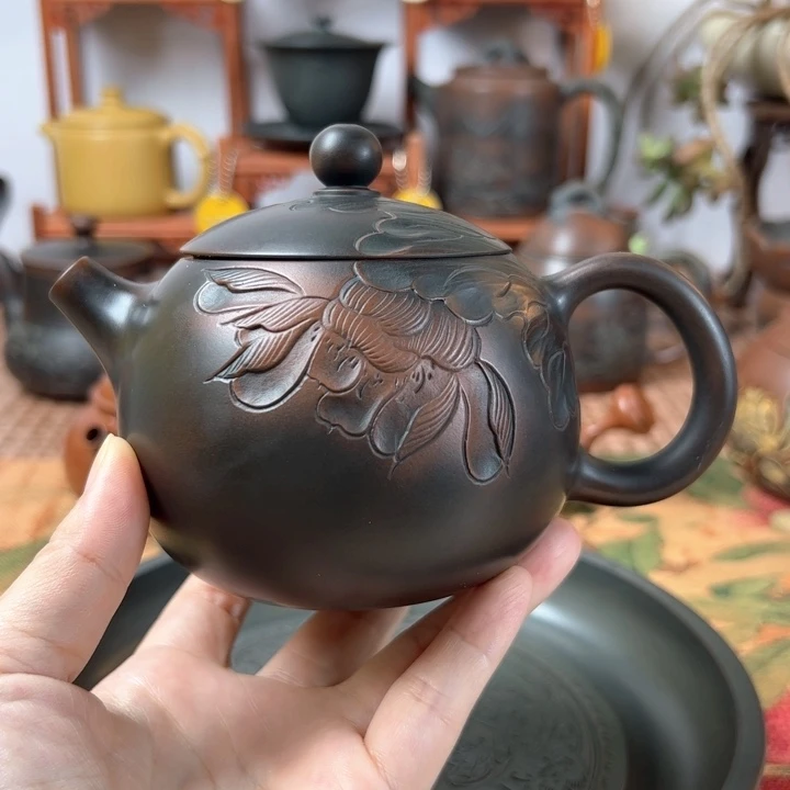 广西钦州坭兴陶茶壶茶杯