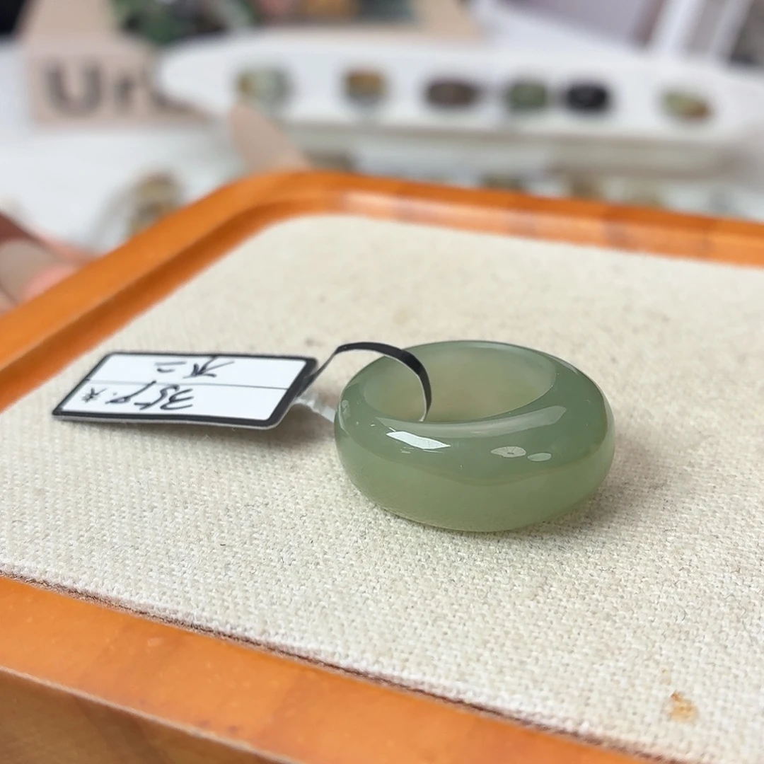 和田玉未镶嵌戒指c74碧玉馒头16.7不退换