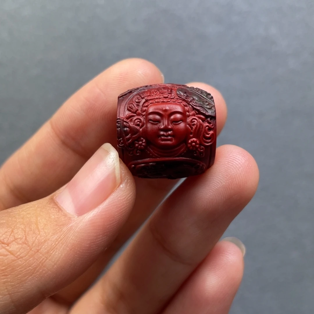 又***家南红玛瑙未镶嵌配饰17mm