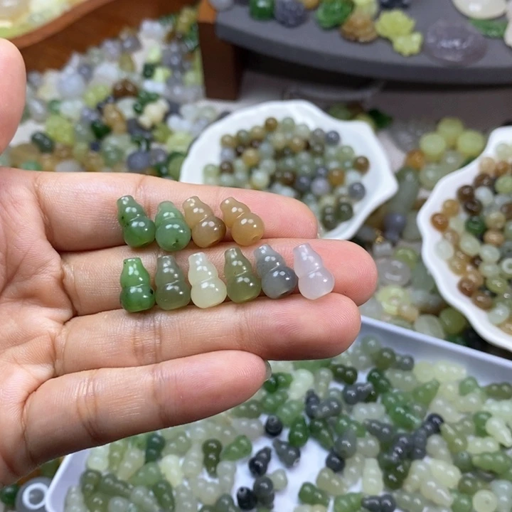 和田玉未镶嵌珠宝半成品穿*