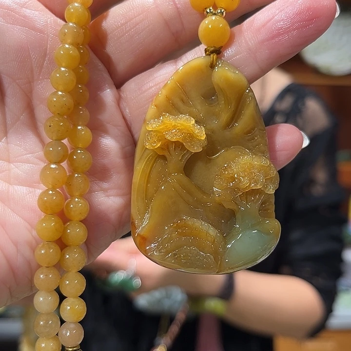 未镶嵌岫玉毛衣链