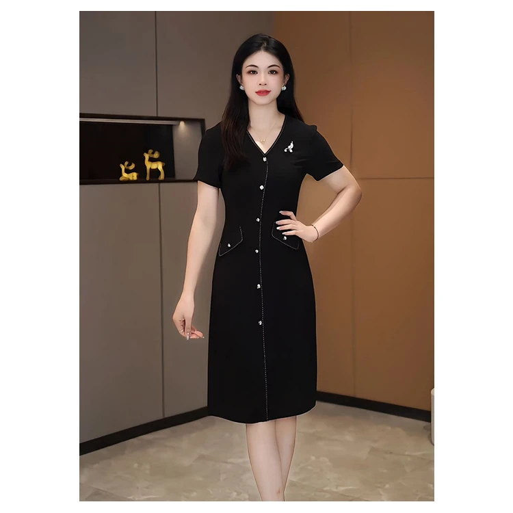 【咔尔丽丝】夏季高端大码显瘦 6613气质时尚百搭女装连衣裙