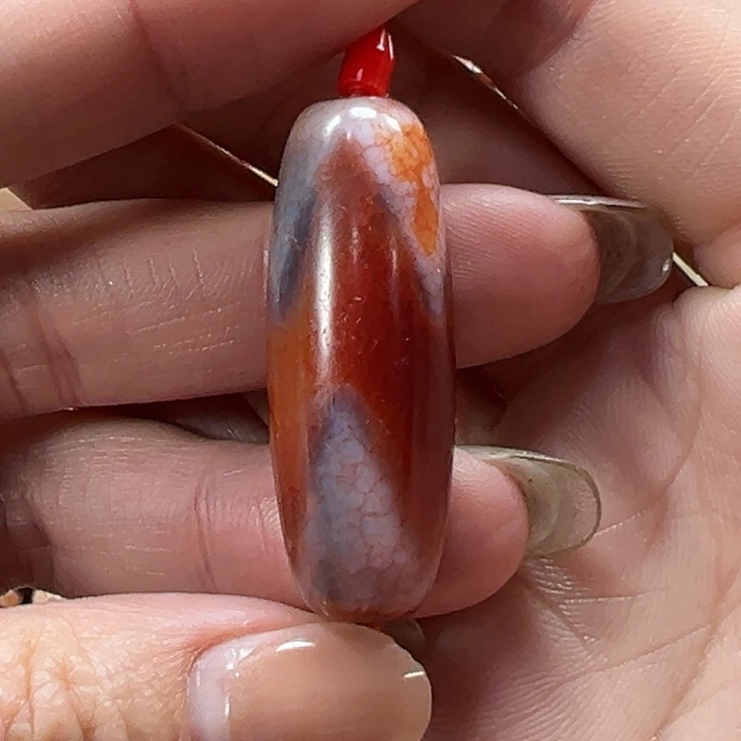 玛瑙/玉髓未镶嵌珠宝半成品吴老龙麟凤血虎牙