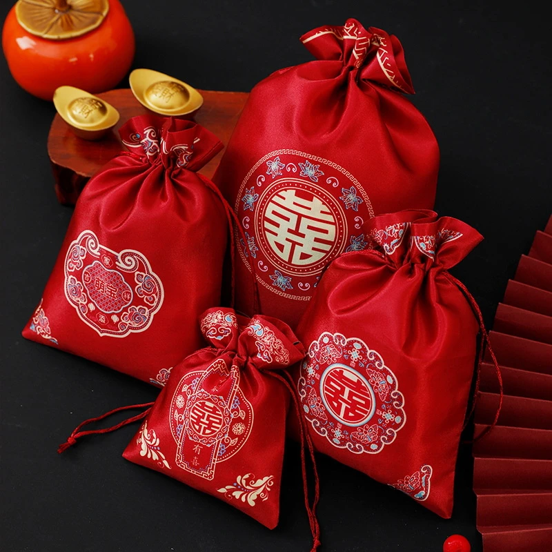 喜糖袋子结婚婚礼专用糖果袋布袋礼袋喜袋婚庆糖袋盒子回礼包装袋