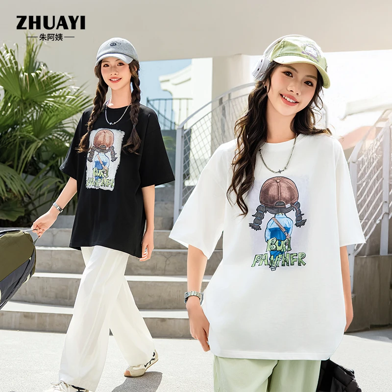 女大童T恤2025夏季薄款【大版宽松】圆领短袖女童上衣百搭大女孩