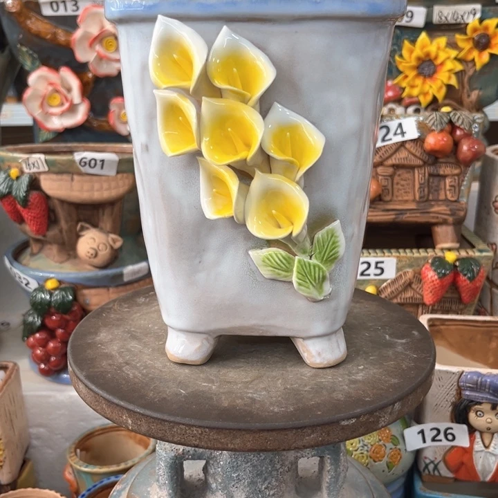 紫砂花盆粗陶材质多肉花盆