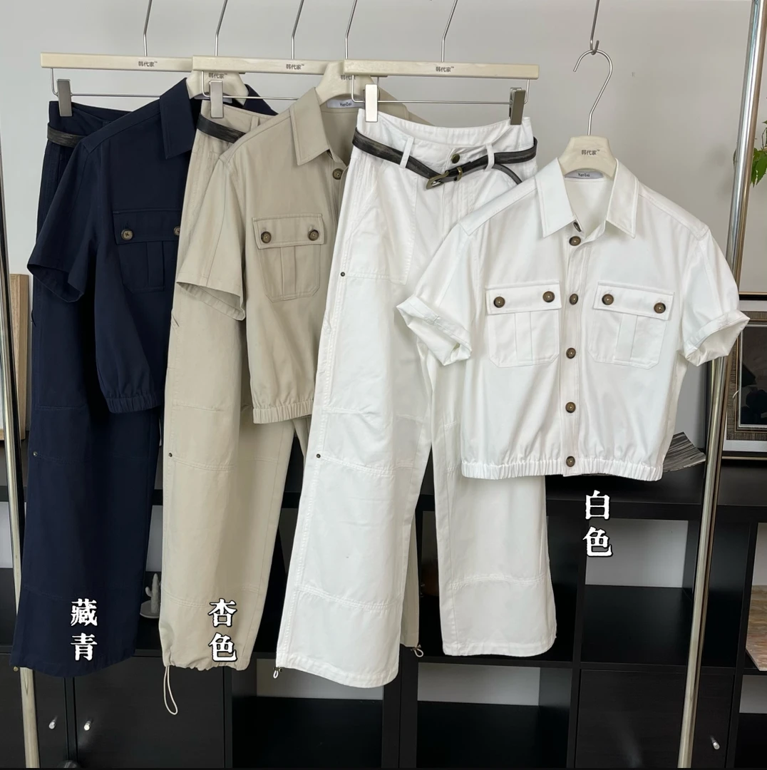 鑫燃KIKI 时尚复古百搭显瘦工装裤 80048 80049 HD