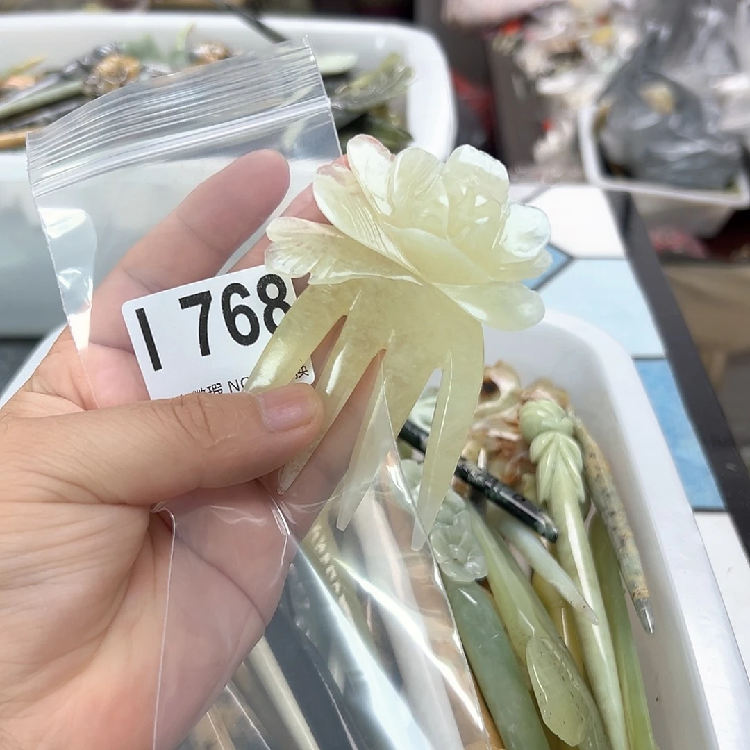 蛇纹石玉合金发饰安****狐