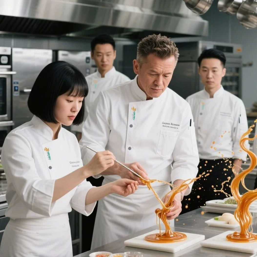 高档酒店厨师工作服定制餐饮饭店后厨房烘焙厨师服长袖男女秋冬装